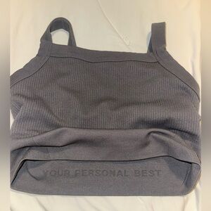 Abercrombie & Fitch YPB Gray Ribbed Sports Top🐾